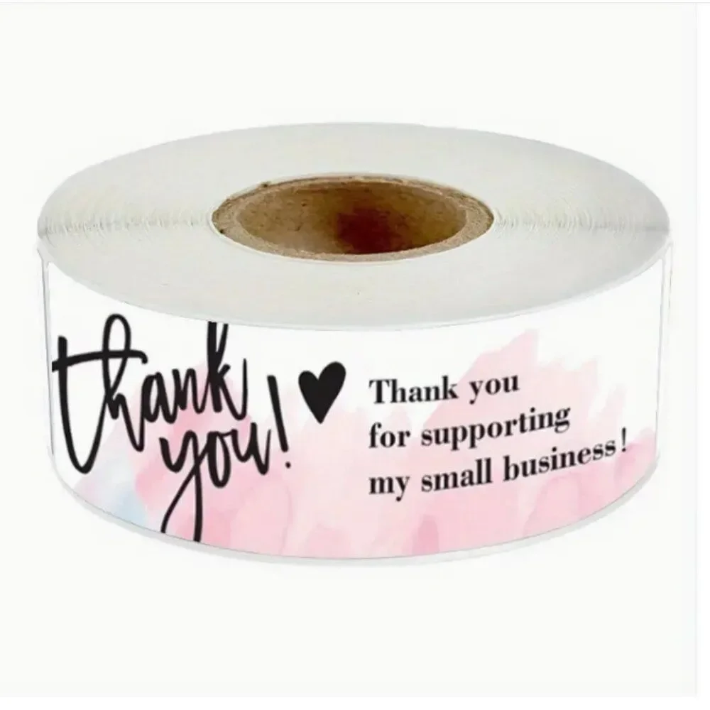 860 CT THANK YOU For supporting my small business 4 Rolls Sticker bundle